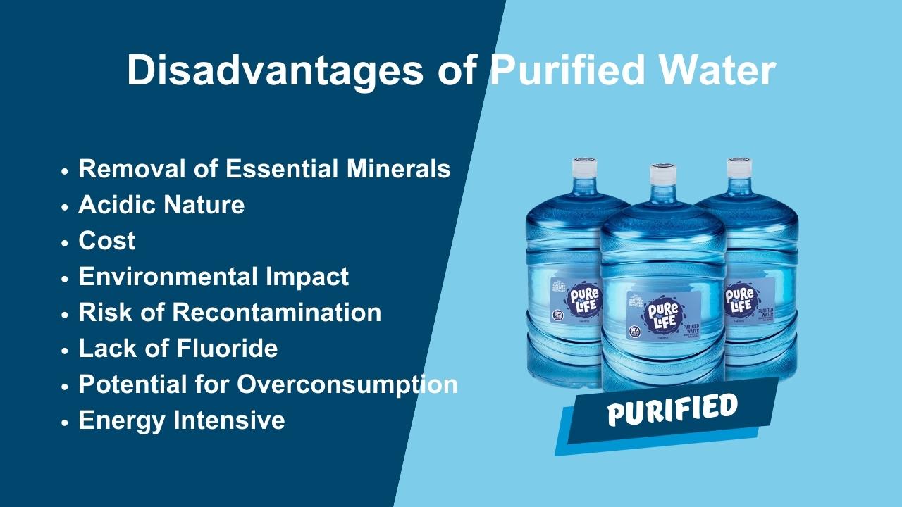 disadvantages of purified water